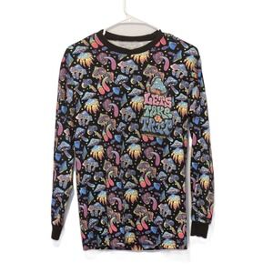 Unisex Small ALF Lets Take A Trip Mushroom Print Long Sleeve Tee - Psychedelic